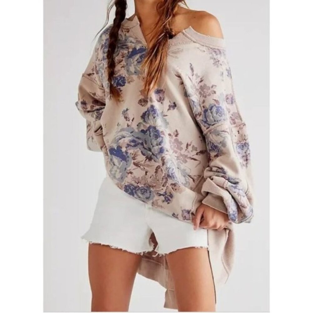 Free People With The Band Cabbage Rose Sweatshirt